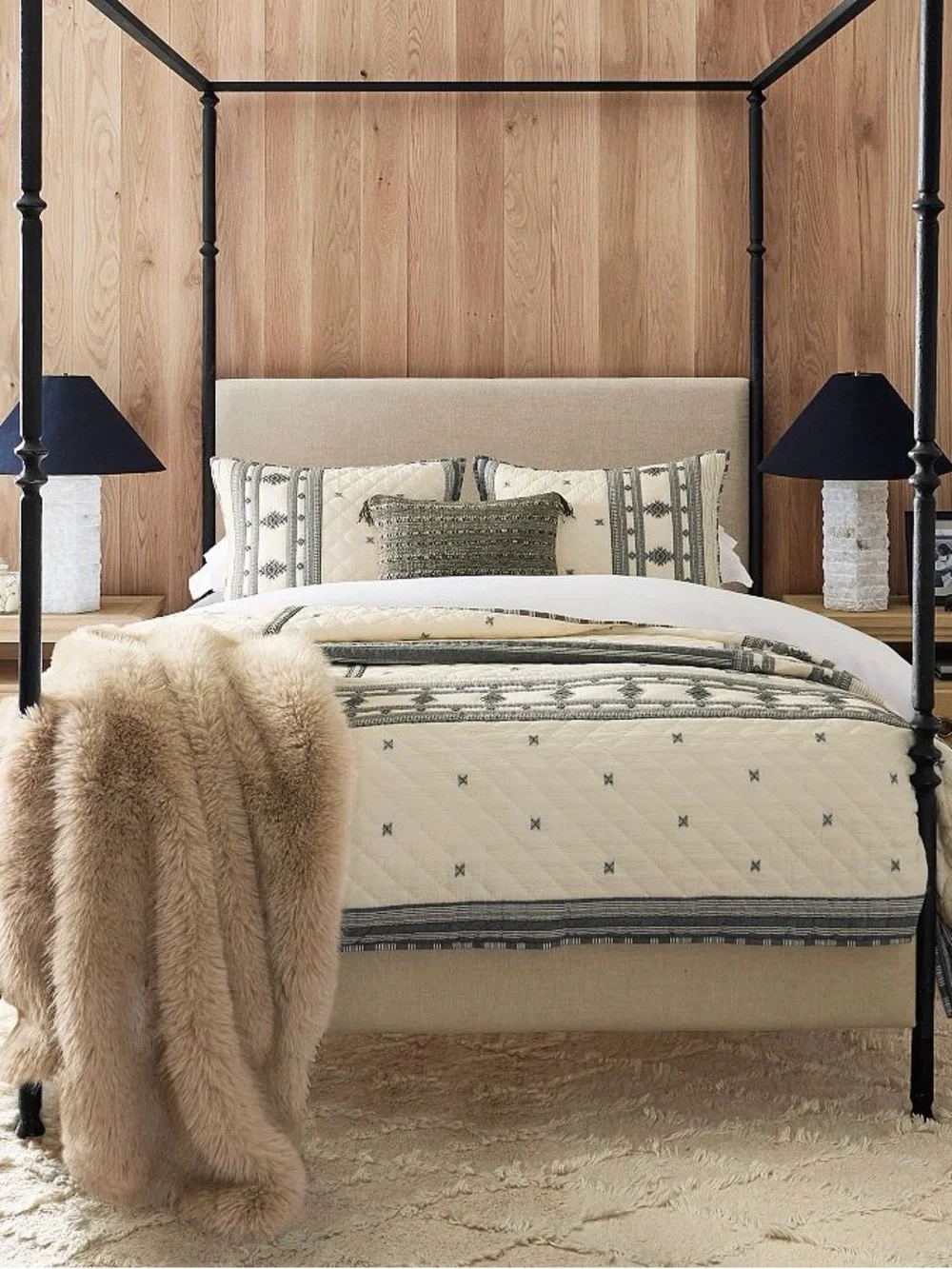 Pottery Barn Shearling Faux Fur Throw